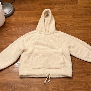 aerie sherpa hoodie, size s